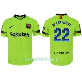 Camisolas de Futebol FC Barcelona ALEIX VIDAL 22 Equipamento Alternativa 2018/19 Manga Curta